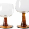 Verre à vin Swirl Low Ochre - HKLIVING