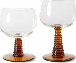 Verre à vin Swirl Low Ochre - HKLIVING