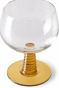 Verre à vin Swirl Low Ochre - HKLIVING