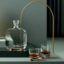 Verre à whisky avec base en laiton Camp - Nude Glass