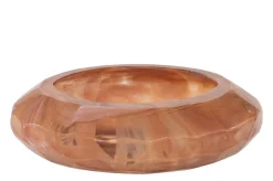 Vide-poche en verre rose soufflé à la bouche 36x12cm - Versmissen