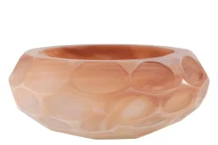 Vide-poche en verre soufflé à la bouche rose 19x8cm - Versmissen