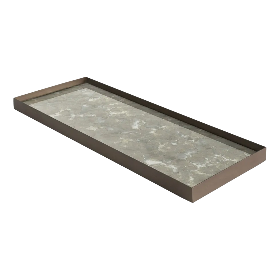 Vide-poche rectangulaire en verre L Fossil Organic - Ethnicraft Accessories