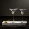 Vintage set de 2 verres à Martini à base arrondie - Nude Glass