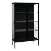 Vitrine à 2 portes en métal noir 153 cm Oregon - Nordal