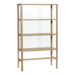 Vitrine rectangulaire en chêne naturel 80x140cm Museum- Hübsch